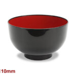 Small Soup Bowl Red & Black