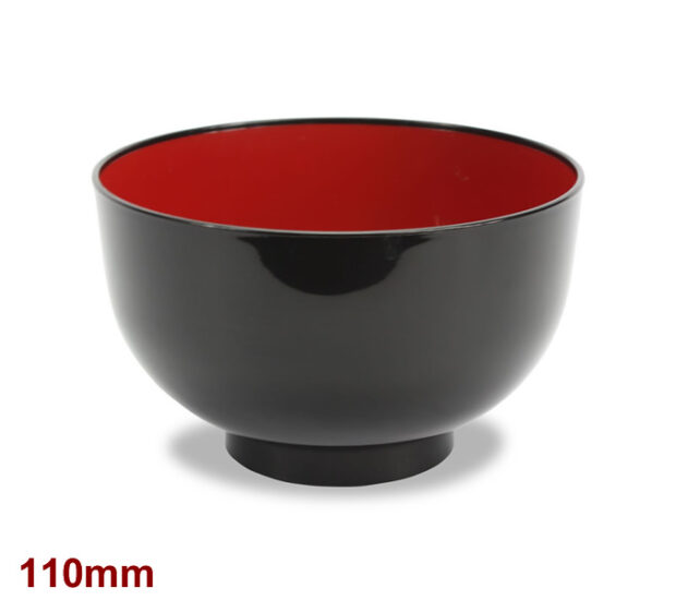 Small Soup Bowl Red & Black