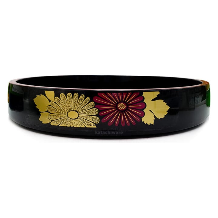 Round Sushi Tray &Amp; Chrysanthemum Pattern
