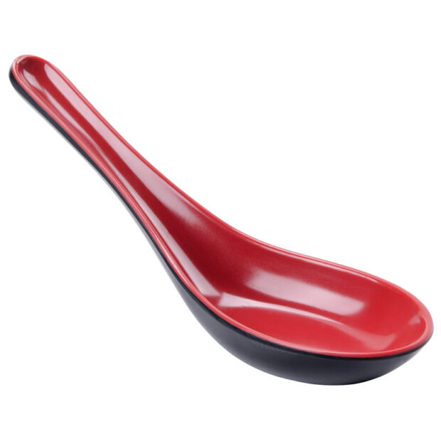 Red Black Soup Spoon