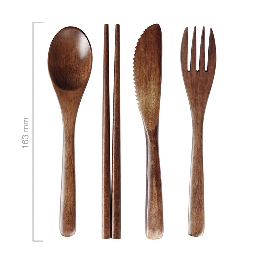 Natural Brown Cutlery Set Dimensions