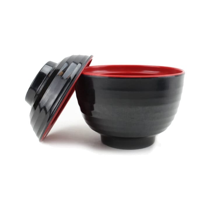Ribbed Miso Soup Bowl With Lids