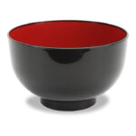 Black & Red Soup Bowl