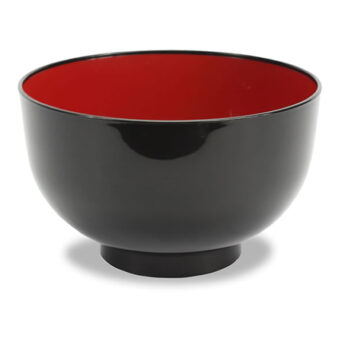 Black &Amp; Red Soup Bowl