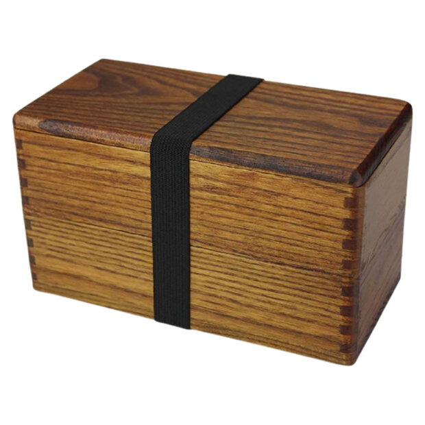 Camphor Wood Bento Box, Two Tier
