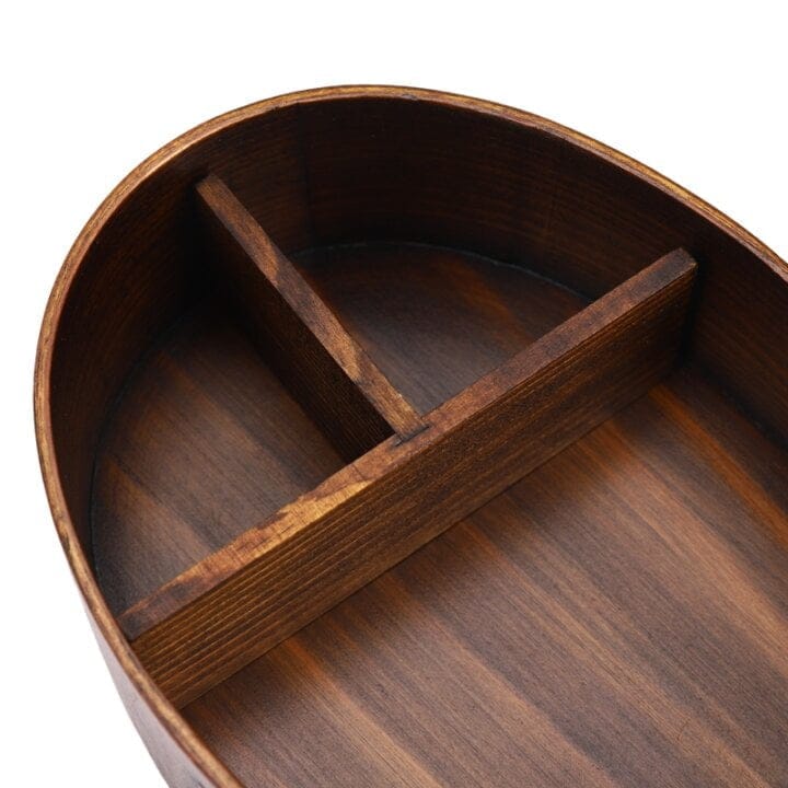 Dark Wood Bento Box Close Up Dark Wood Bento Box Close Up