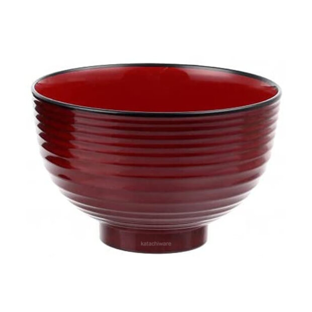 Red Yamanaka-Nuri Soup Bowl