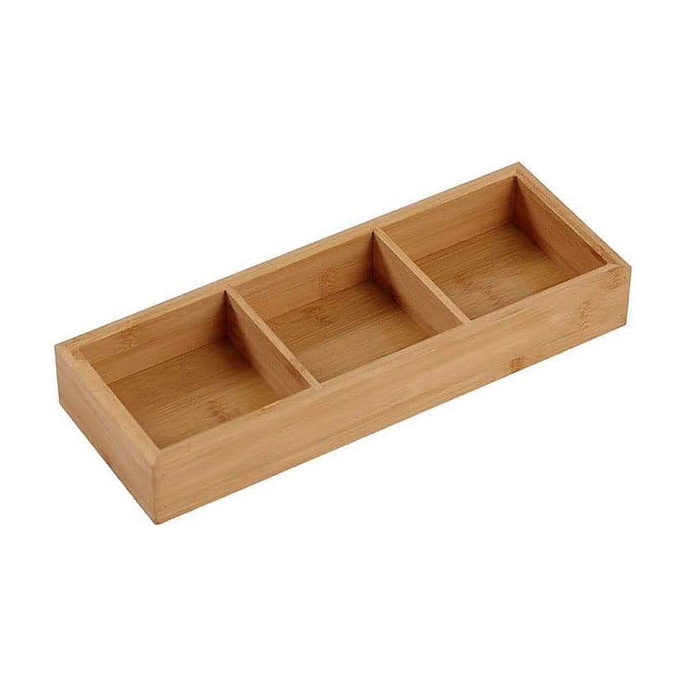 Bamboo 3 Compartment Tray