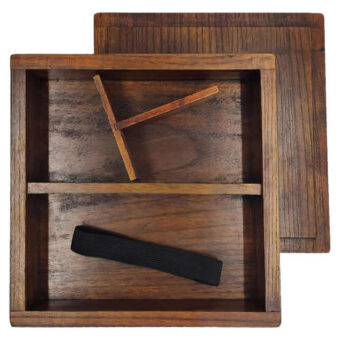 Wooden Bento Box Lid, Base Divider & Strap