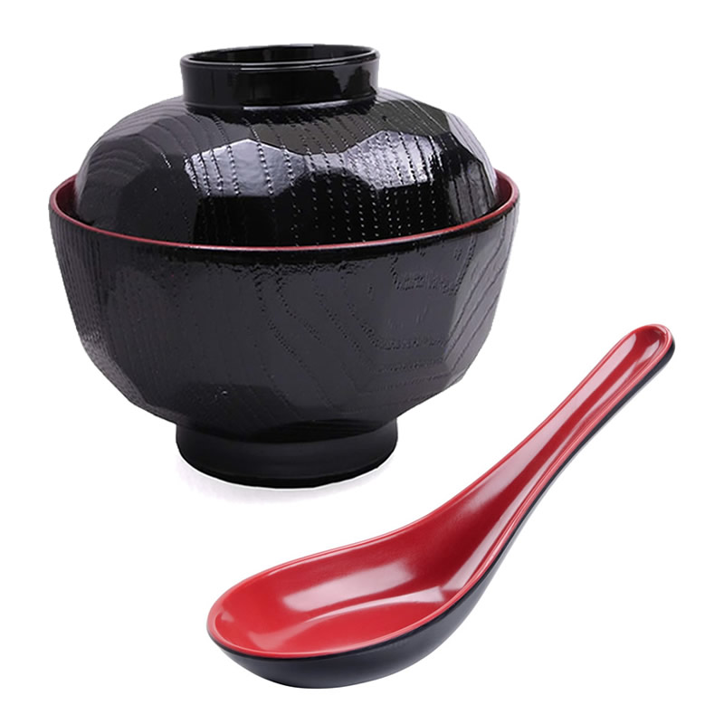 Miso Soup Bowl, Lid &Amp; Spoon