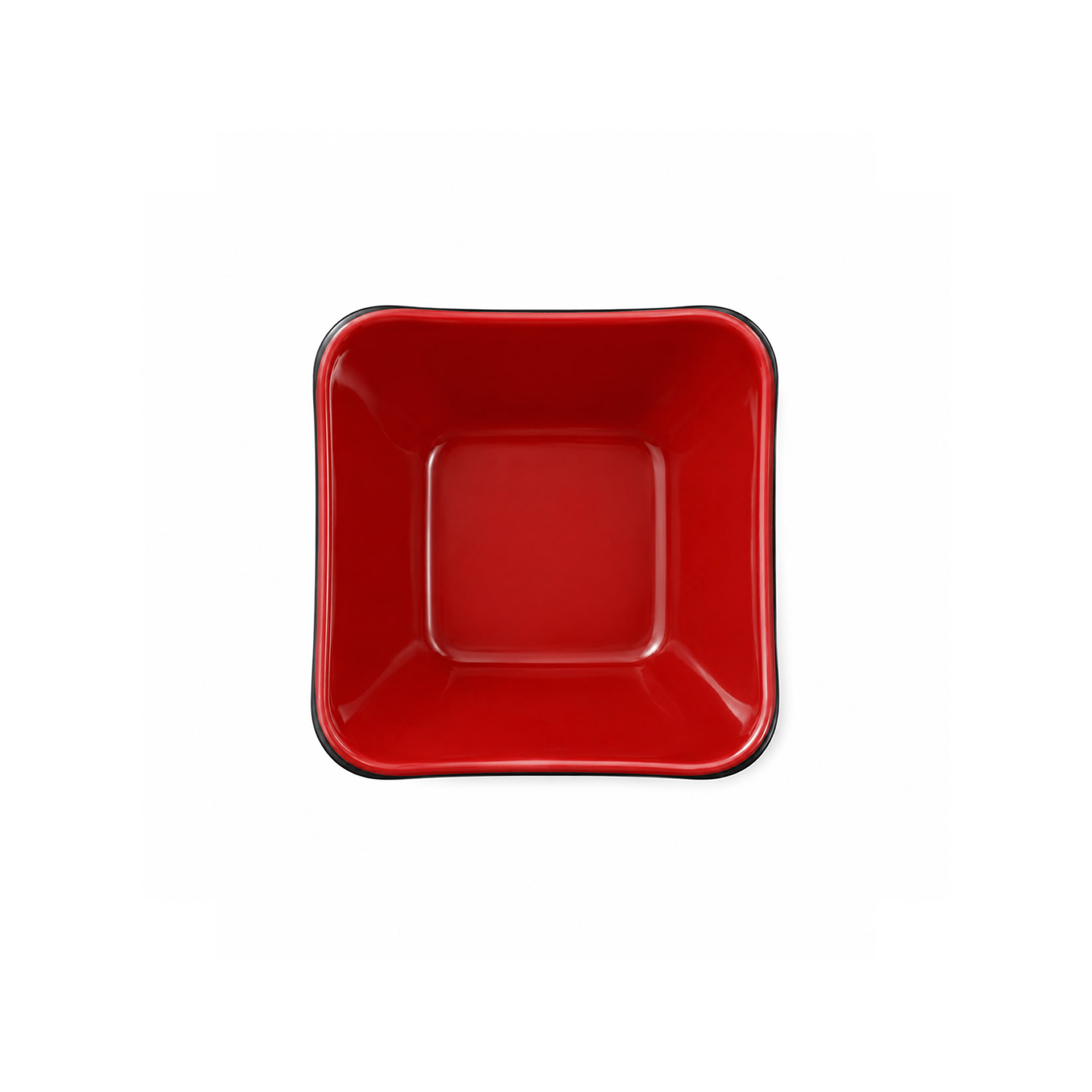 Red & Black Condiments Side Bowl Top