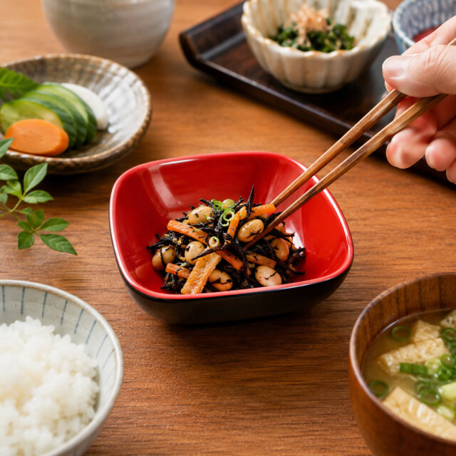 Red & Black Side Dish Bowl