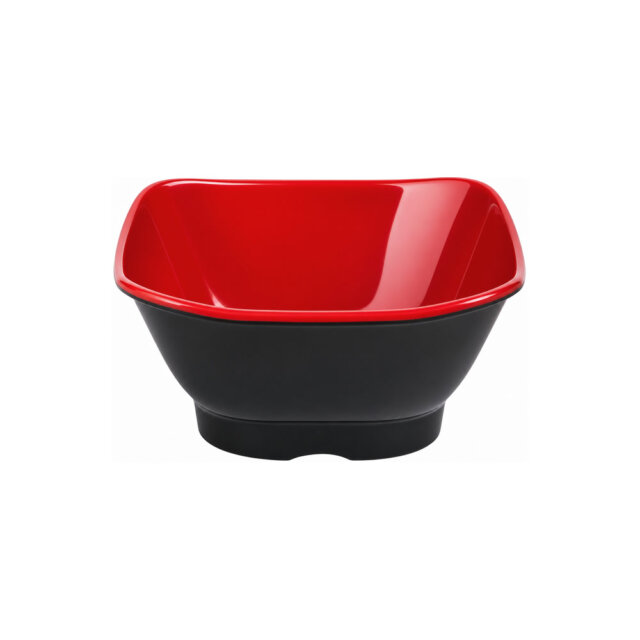 Red & Black Square Side Bowl
