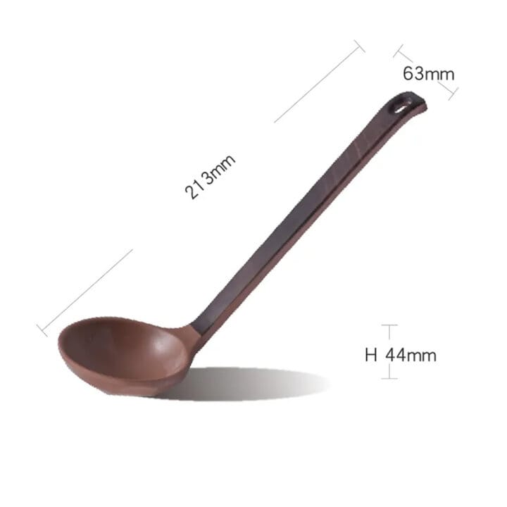 Brown Long Handle Ramen Spoon Dimensions Brown Long Handle Ramen Spoon Dimensions