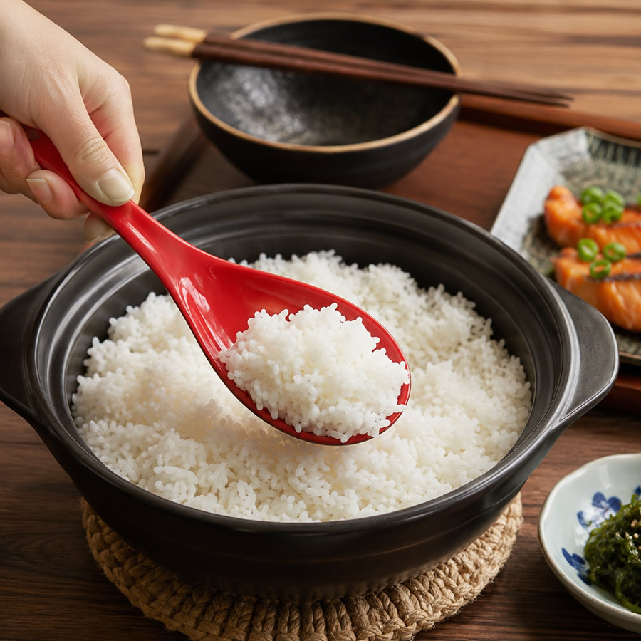 Large Serving Spoon Black & Red