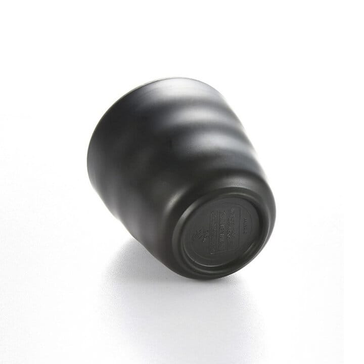 Matt Black Melamine Tea Cup Angled
