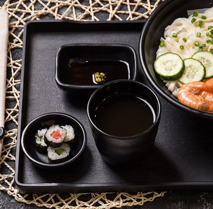 Matt Black Melamine Tea Cups