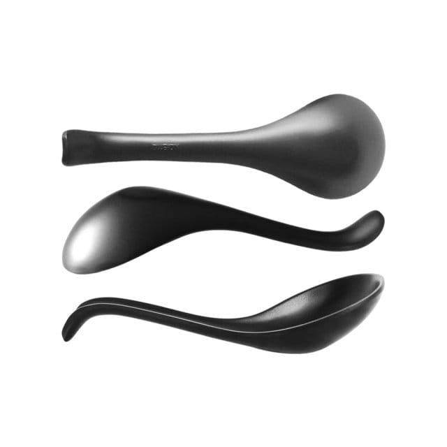 Matt Black Renge Ramen Spoon Elevations