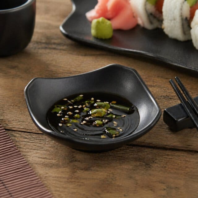 Matte Black Condiments Plate