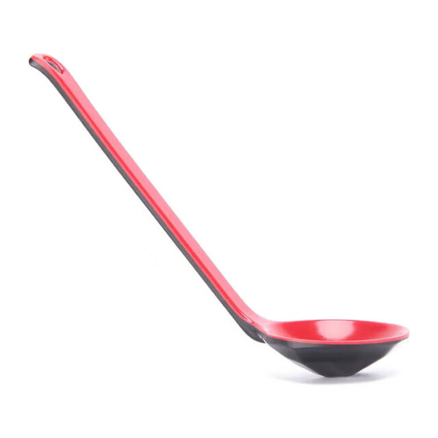 Red &Amp; Black Long Handle Ramen Spoons