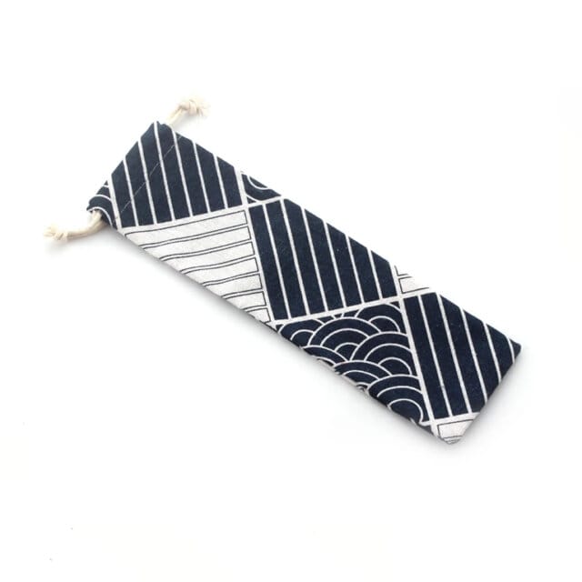 Seigaiha (Blue Ocean Wave) Chopstick Pouch