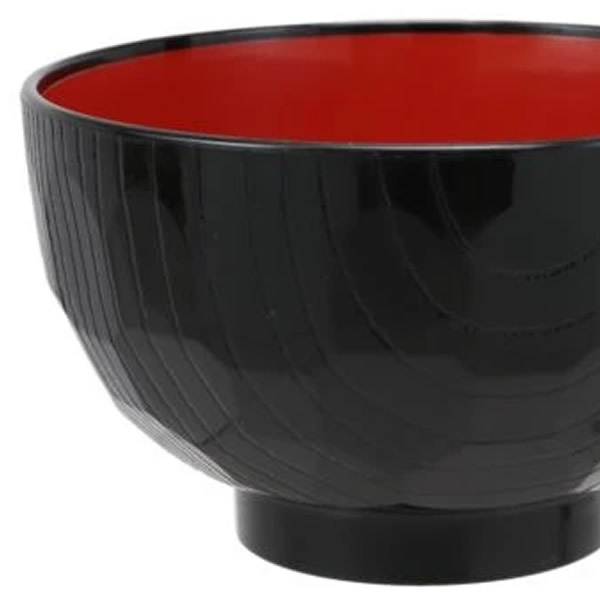 Rice Japan made x 2 Japanese Traditional Lacquer Donburi Bowls for Soup 