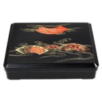 Large Makunouchi Bento Box with Japanese Fan Design