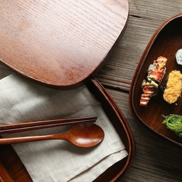 Japanese Wooden Lunch Box 1