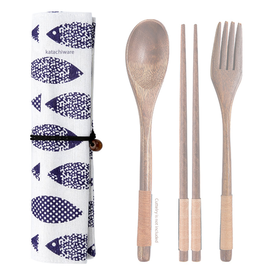 Blue Fish Chopstick & Cutlery Bags
