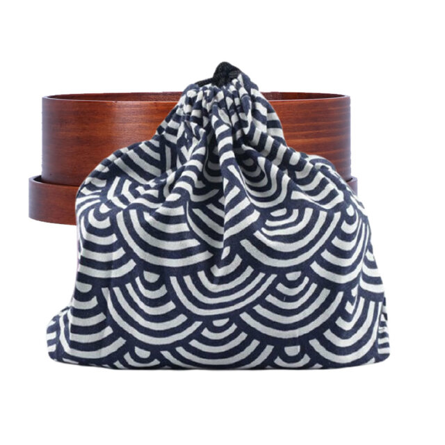 Seigaiha (Blue Ocean Wave) Bento Box Bag