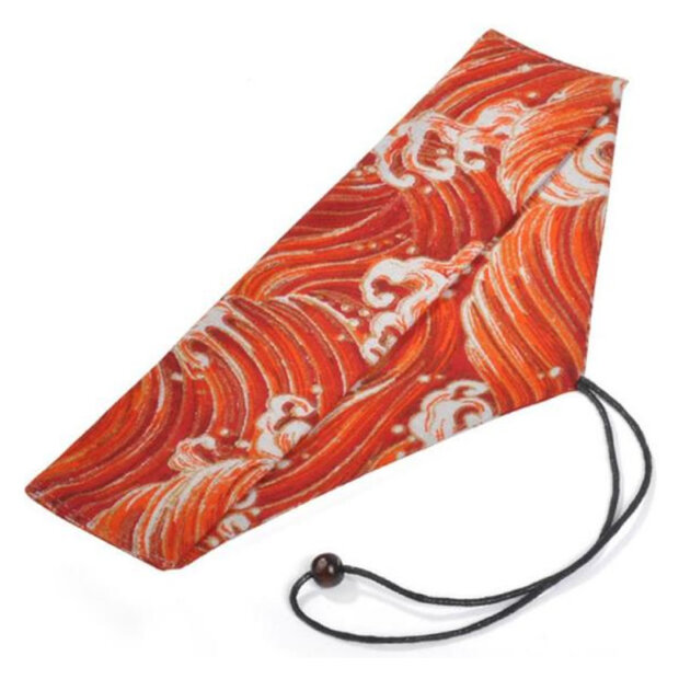 Orange Great Wave Chopstick & Cutlery Bag