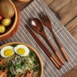 Wood Chopsticks, Spoon & Fork Set 1