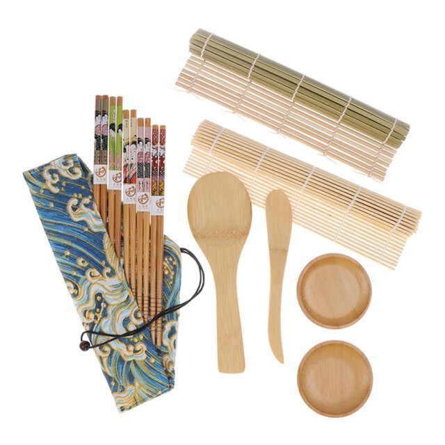 12 Piece Bamboo Sushi Maker Set