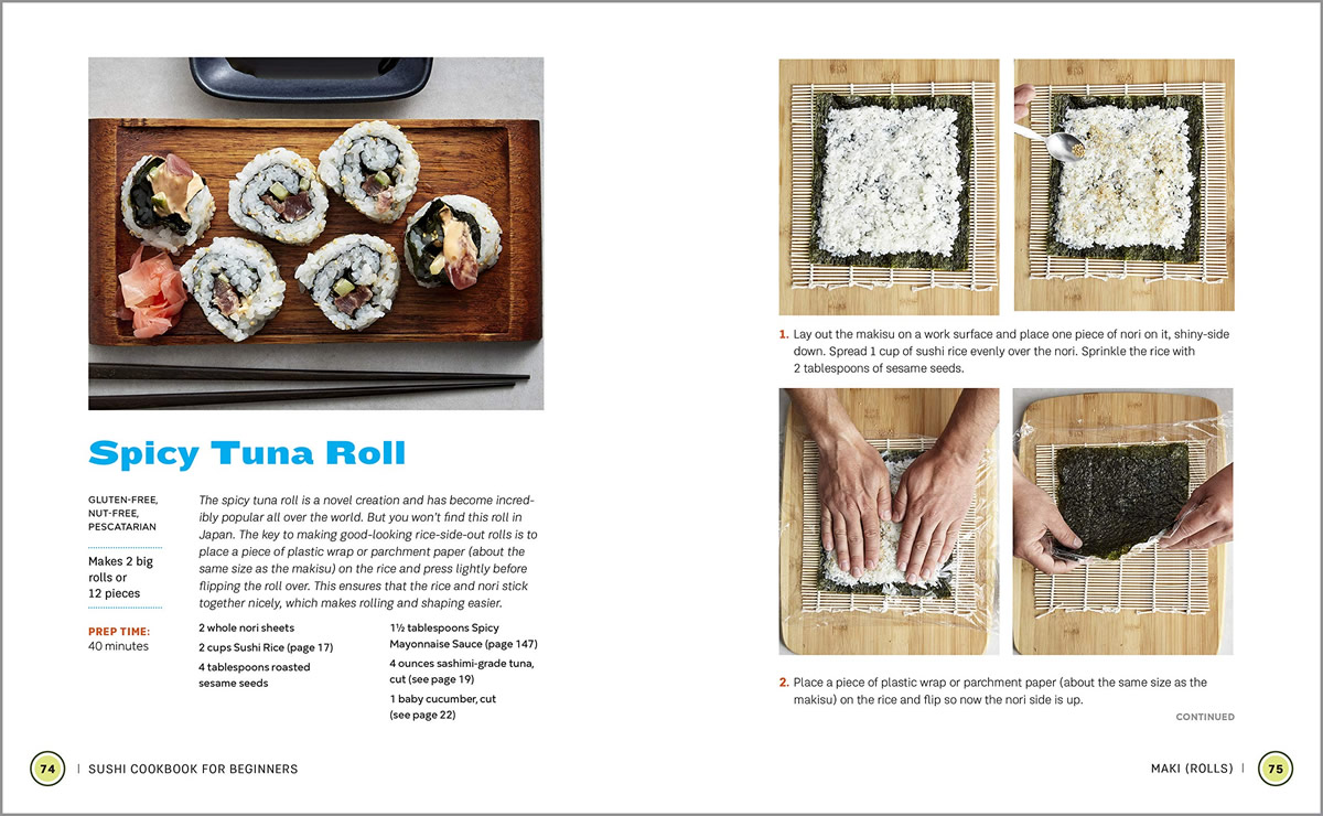 Sushi Cookbook For Beginners - Spicy Tuna Roll