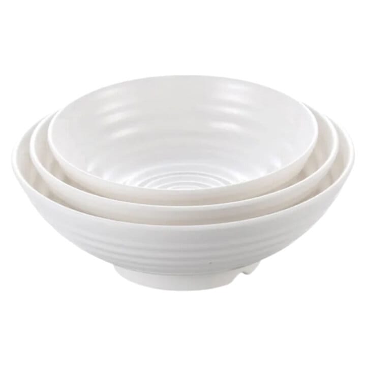 Large White Melamine Ramen Bowl 8&Quot;