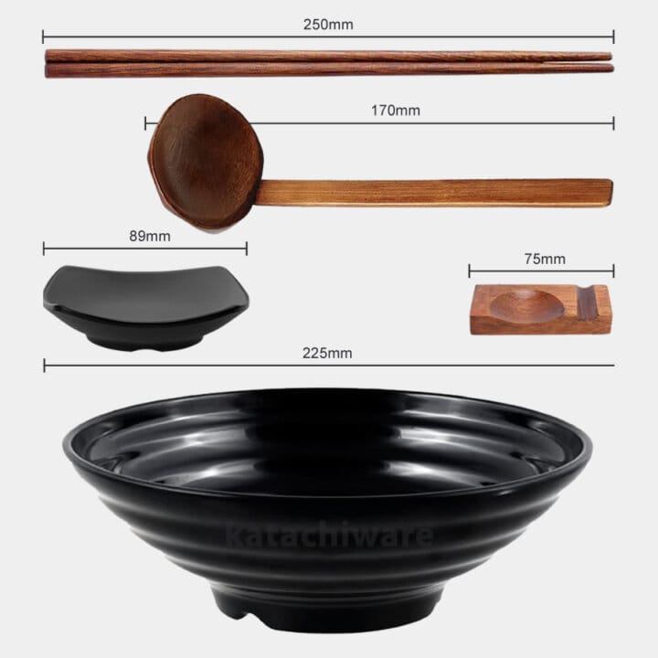 Large Ramen Set &Amp; Wood Utensils