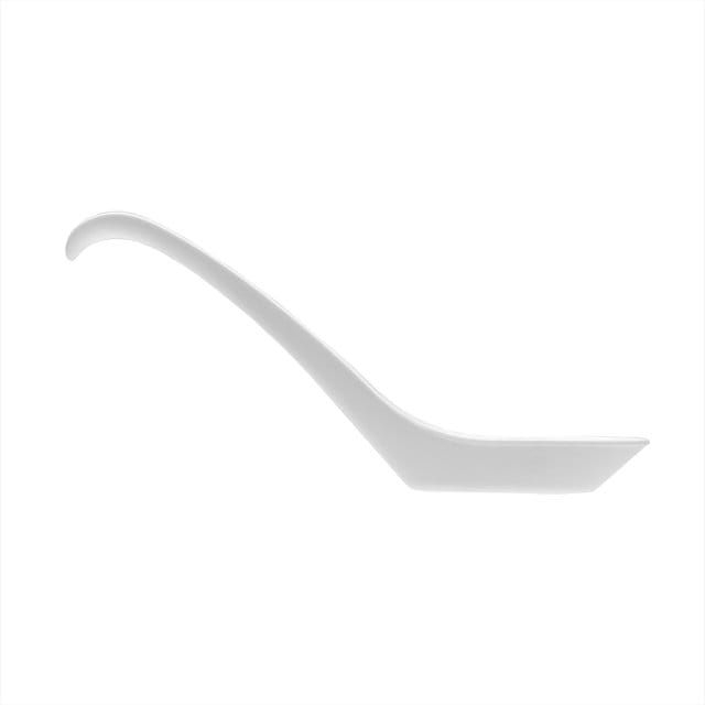 White Soup Spoon & Hook 6.5