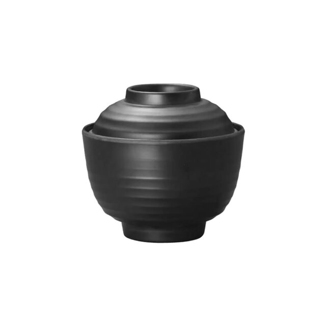 Matte Black Miso Bowl &Amp; Lid Matte Black Miso Bowl &Amp; Lid