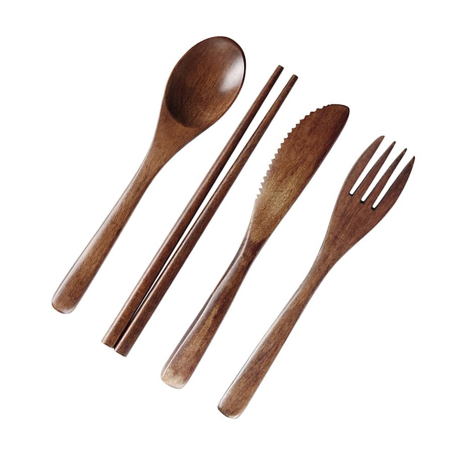Wooden Lunch Box Cutlery Set