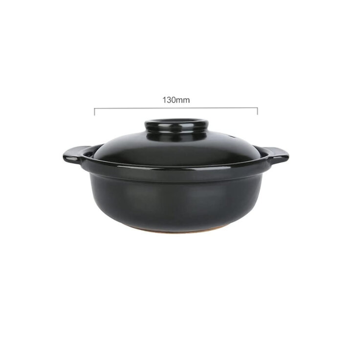 130Mm Deep Clay Casserole Pot With Tray