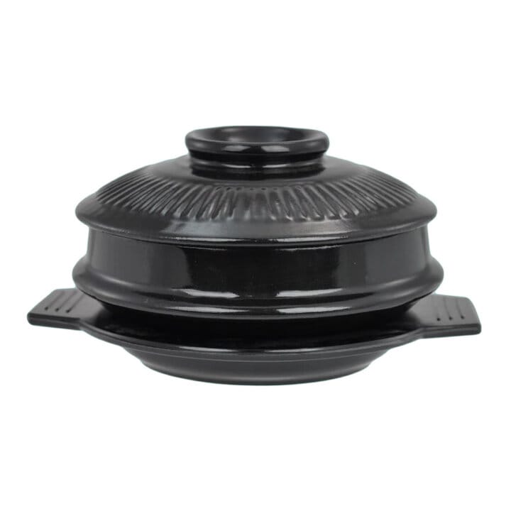 Extra Large Korean Ceramic Dolsot Pot &Amp; Base Extra Large Korean Ceramic Dolsot Pot &Amp; Base