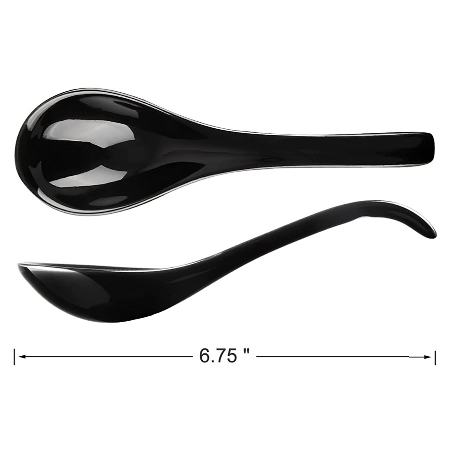 Gloss Black Ramen Spoons