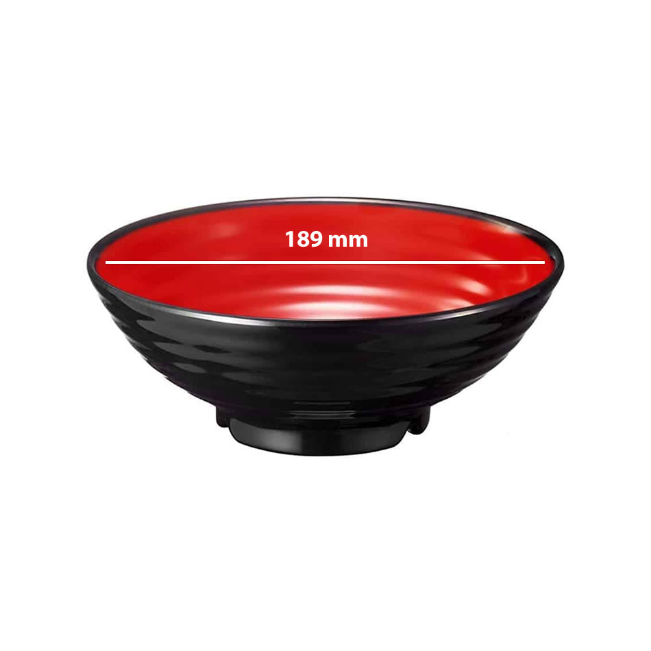 Tokyo Red Black Ramen Bowl Dimensions