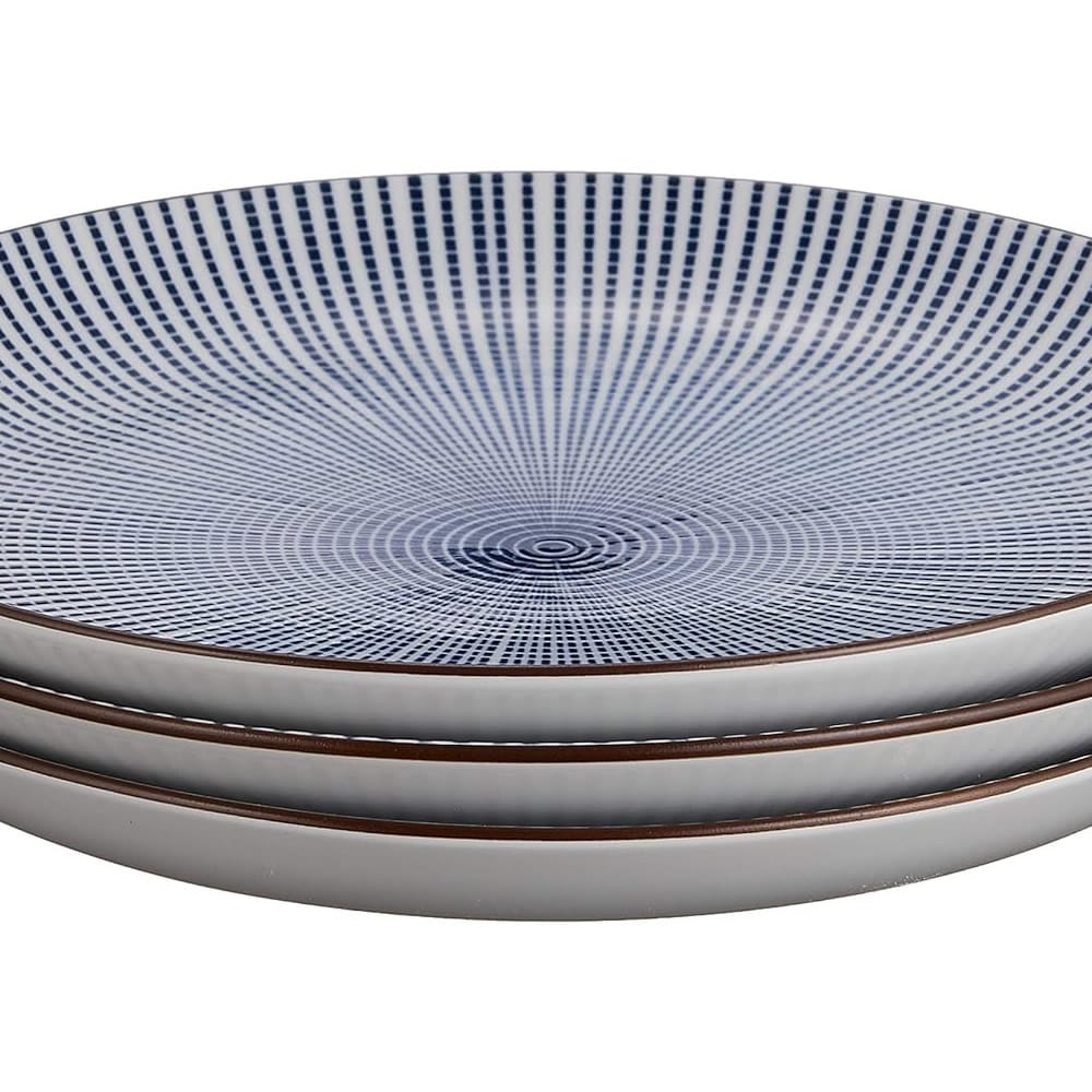 Hōshajō Blue Ceramic Plate Stackable Hōshajō Blue Ceramic Plate Stackable
