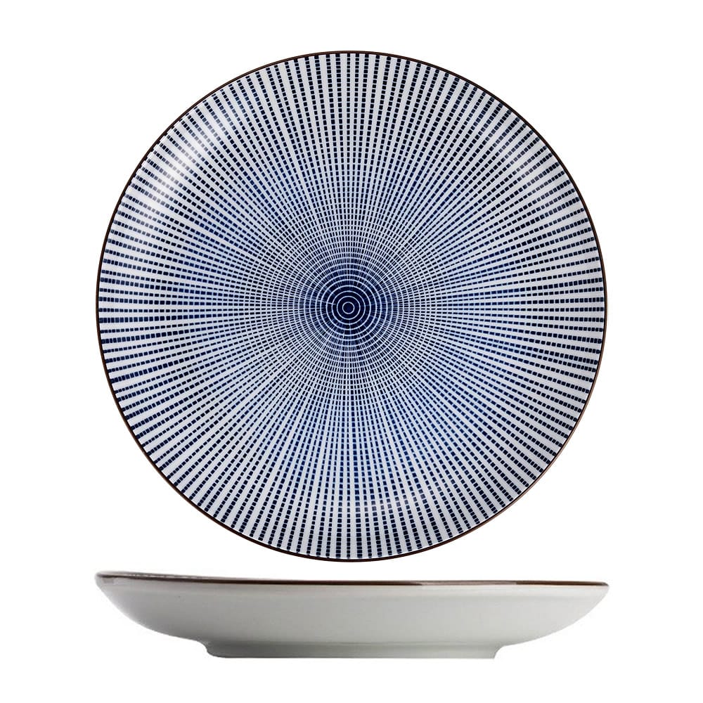 Hōshajō Blue Large Ceramic Plate 230Mm Hōshajō Blue Large Ceramic Plate 230Mm