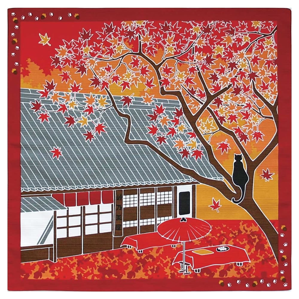 Japanese Autumn Leaves Furoshiki