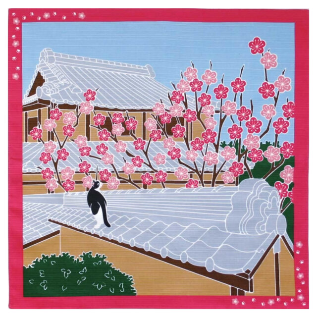Tama &Amp; Plum Blossoms Furoshiki