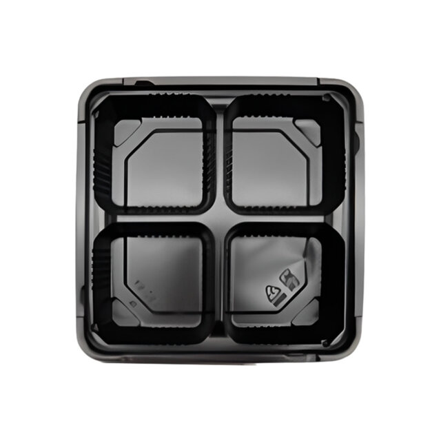 190mm Square Disposable Lunch Box & Lid (25 Pack)