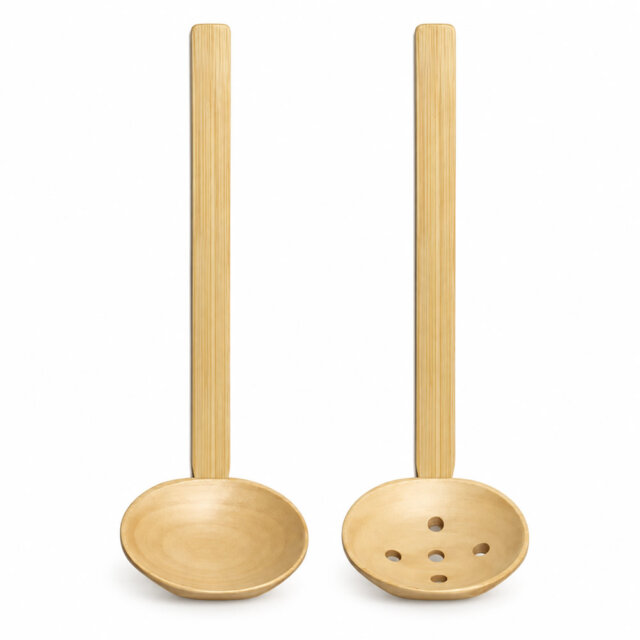 Long Handle Bamboo Ramen Spoon Set Long Handle Bamboo Ramen Spoon Set