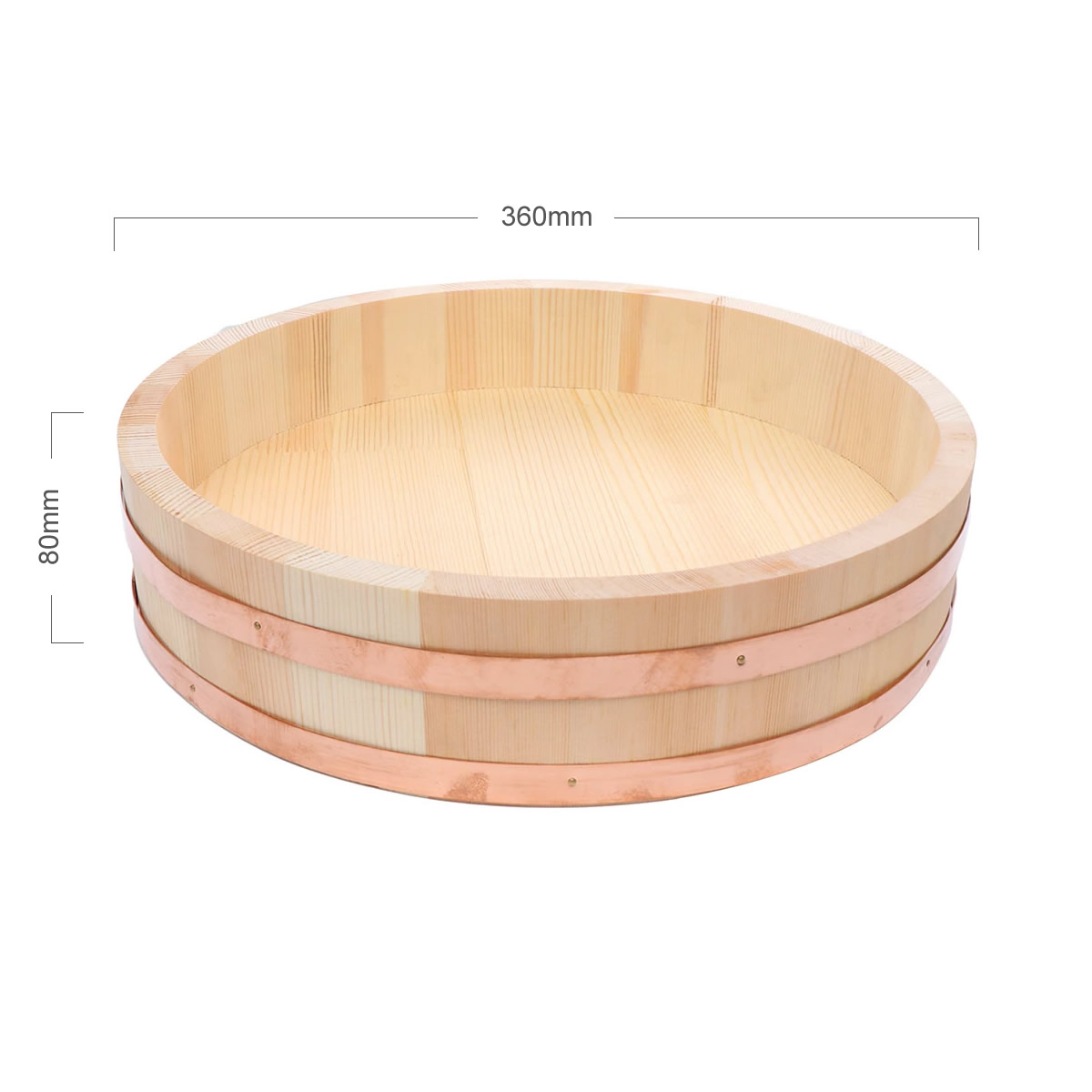 Wooden Sushi Oke Dimensions 360Mm